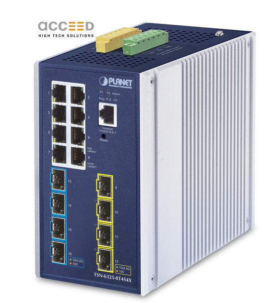 Acceed: L3-TSN-Switch (SFP/RJ45) für die Echtzeit-Automation
